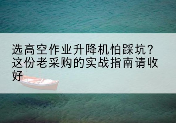 石拐高空作业升降机厂家推荐-选高空作业升降机怕踩坑？这份老采购的实战指南请收好